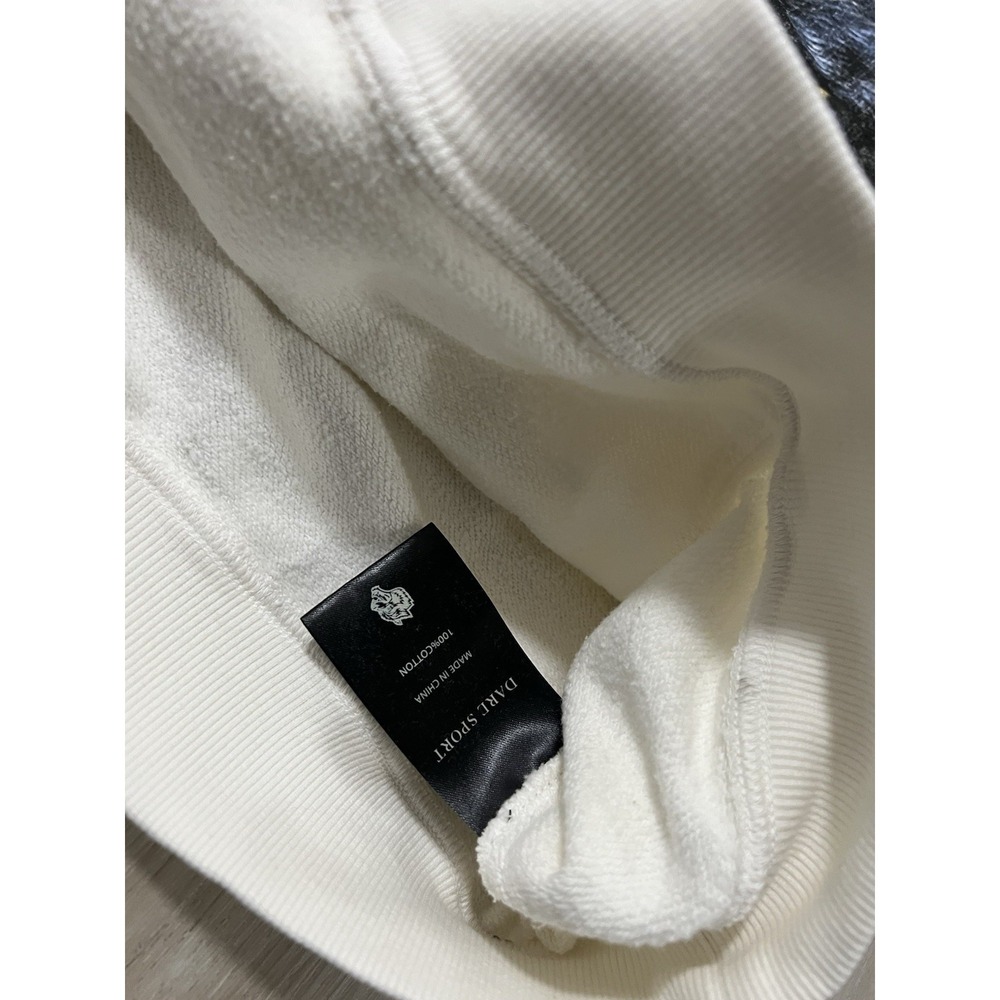 Darc Sport Wolf Club We Are Not The Same Vintage Pierce Hoodie Cream Sz L. - Picture 5 of 8
